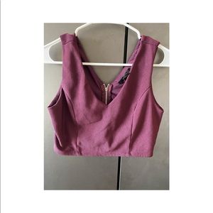 Maroon cropped top